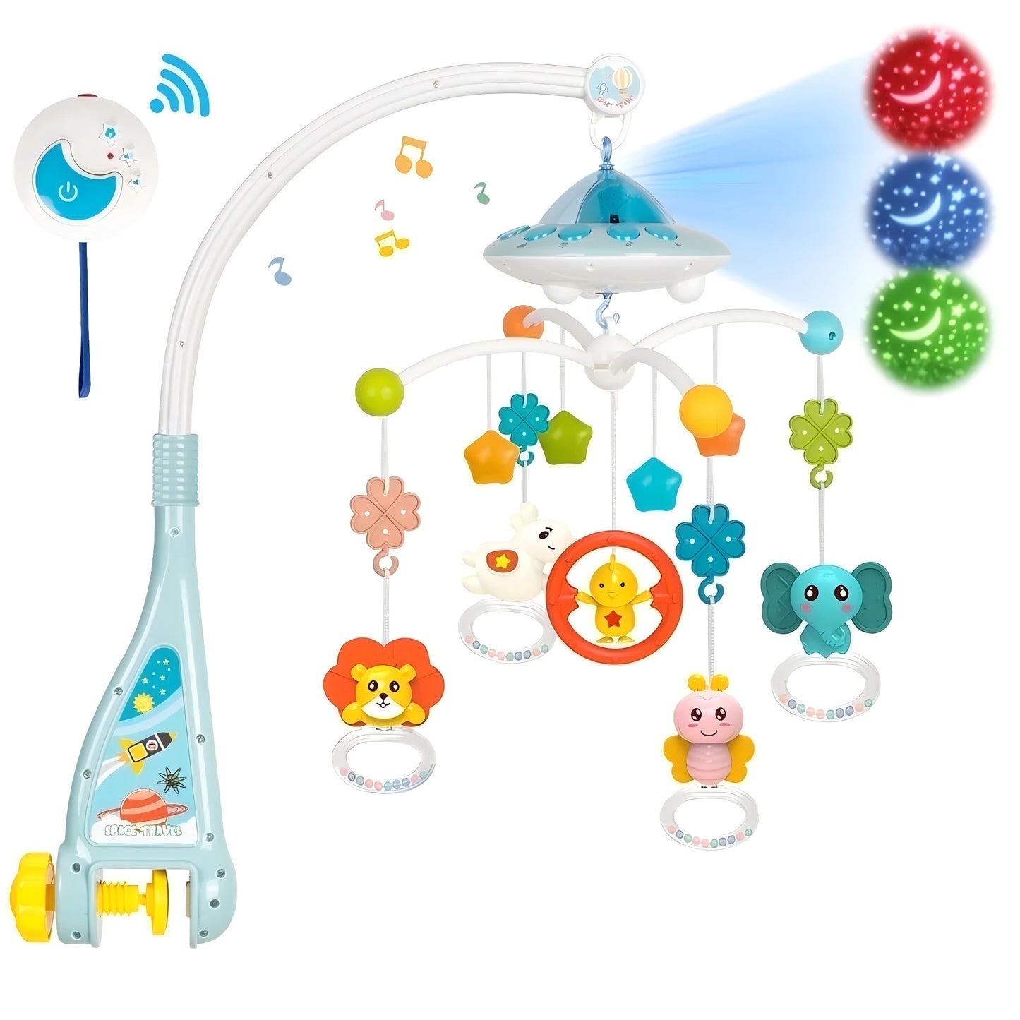Baby Mobile Toy with Music and Lights, Portable Mobiles for Baby, Musical Mobile