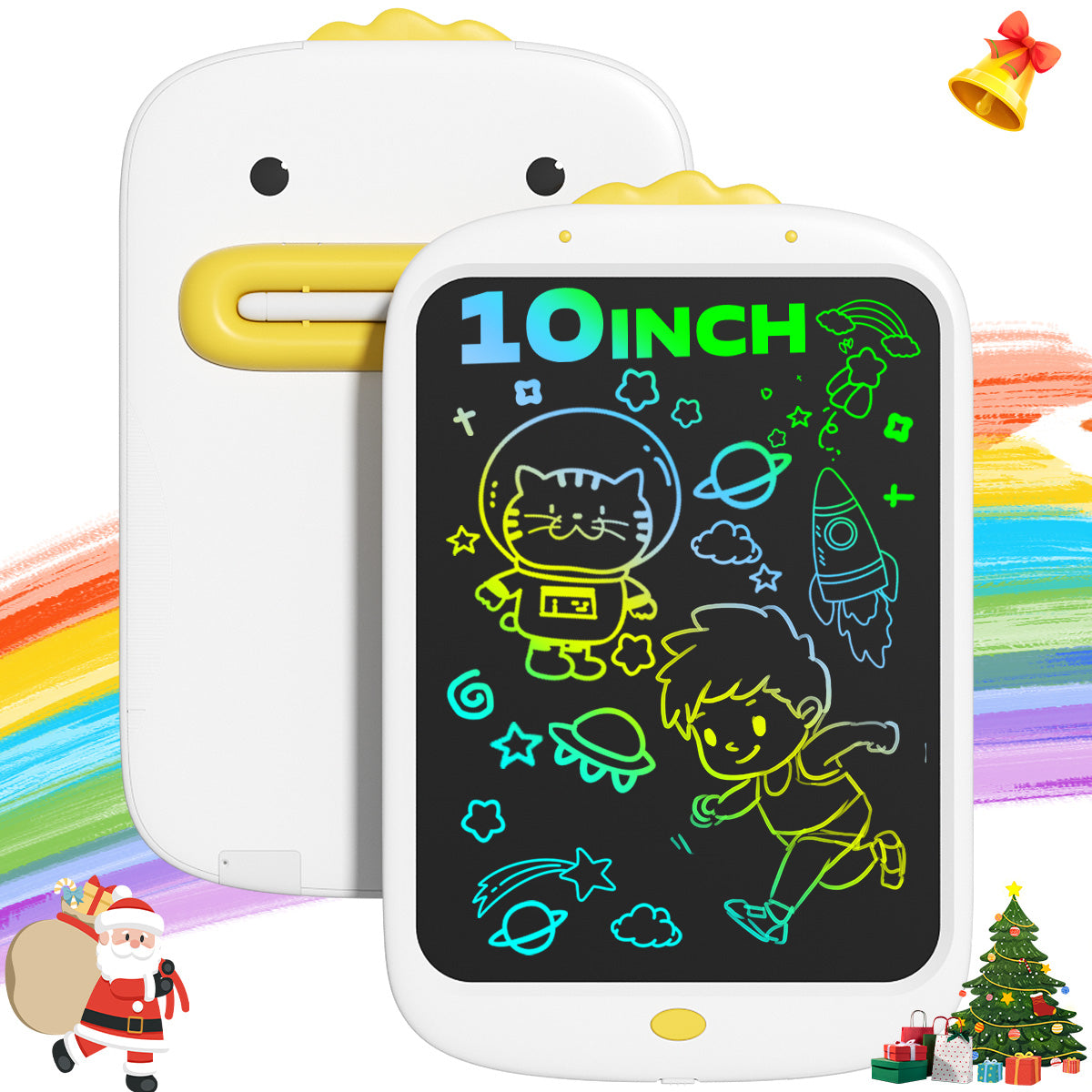 LCD Writing Tablet Doodle Board, Colorful Drawing Pad for Kids, Mess Free Coloring for Toddlers, Educational Birthday Toys Gifts for 3-9 Year Old Girls Boys