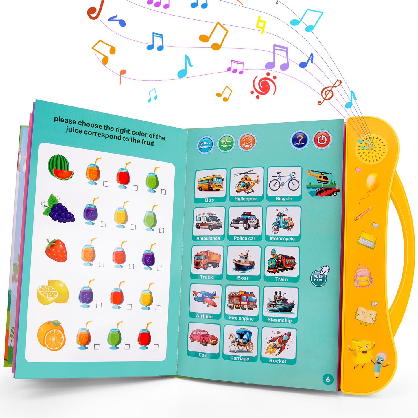 XUEYU ABC Sound Book with Recording & Playback Functions, Interactive Alphabet Learning Toy with Letters, Words, Shapes & Children’s Songs, Preschool Educational Toy
