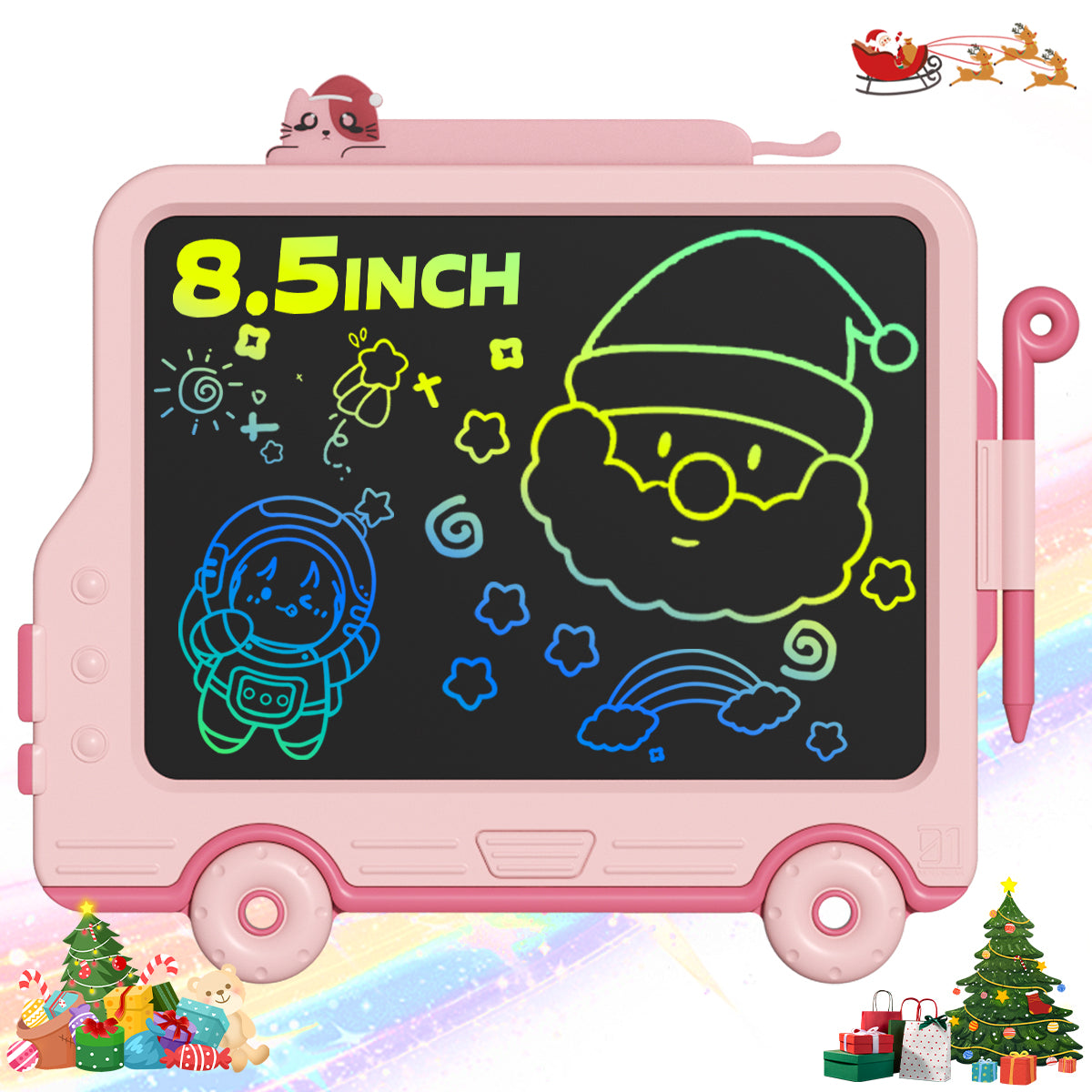 LCD Writing Tablet, Doodle Boards for Kids, Colorful Toddler Doodle Board Drawing Tablet, Erasable Reusable Drawing Pads, Educational and Learning Toys for Kids