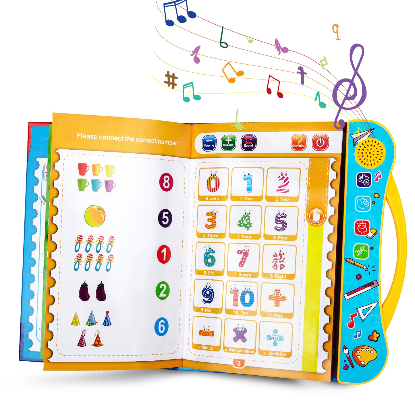 Alphabet Sound Book with Erasable Pen, Interactive ABC Learning Toy for Toddlers 1-5, English Letters, Words and Shapes, Electronic Educational Toy for Kids