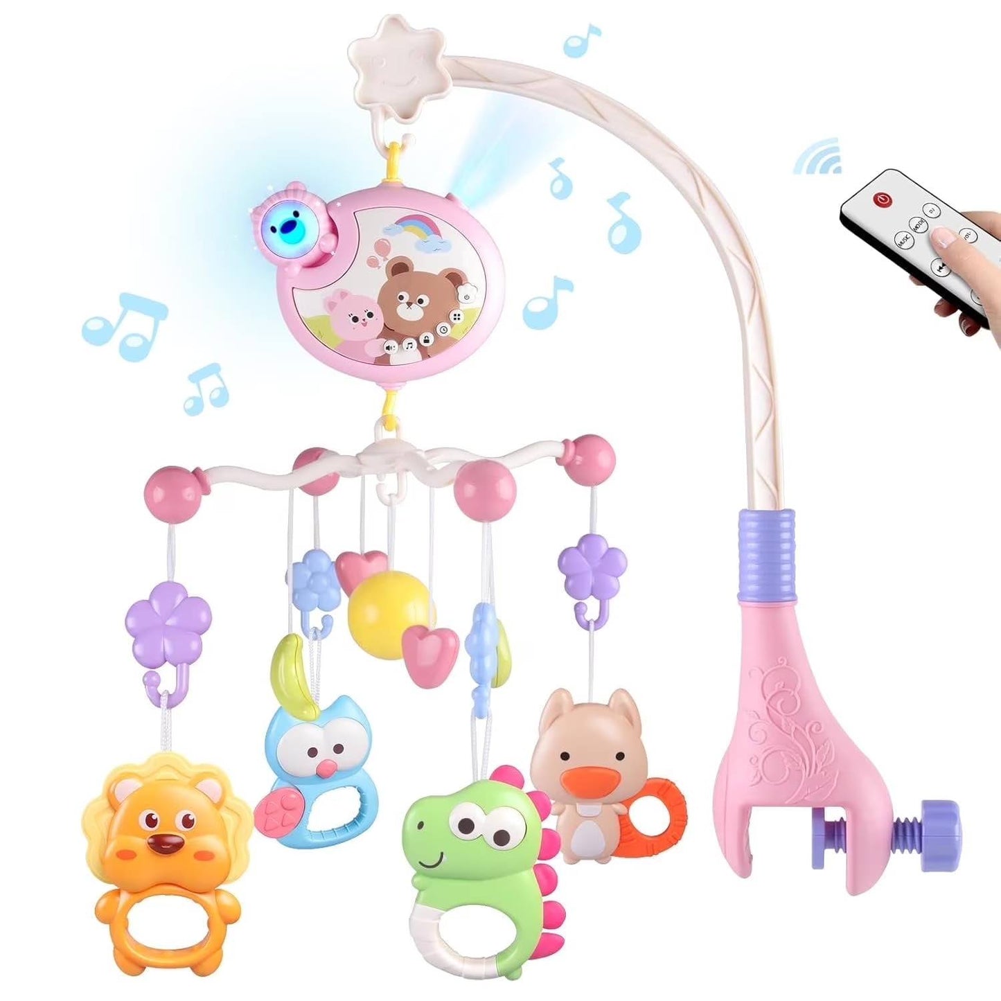 Baby Mobile Toys, Music Mobile Hanging Toys,Hanging Rotating Rattles with Light