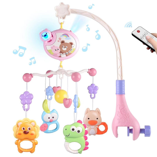 Baby Mobile Toys, Music Mobile Hanging Toys,Hanging Rotating Rattles with Light