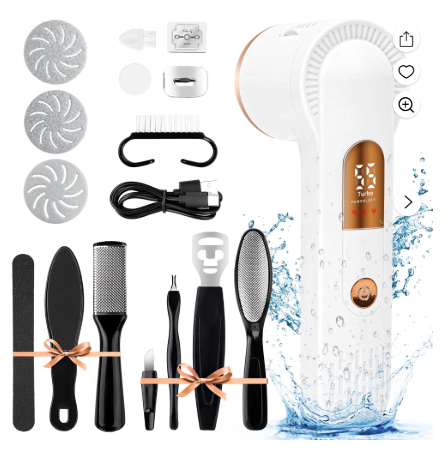 XUEYU Electric Callus Remover for Feet, Vacuum Suction Foot Callus Remover Kit W/ 3 Roller Heads, 14 in 1 Waterproof Pedicure Tools for Feet, Rechargeable Foot Scrubber for Dry & Crack Feet,Foot File