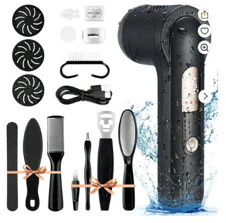 XUEYU Electric Callus Remover for Feet, Vacuum Suction Foot Callus Remover Kit W/ 3 Roller Heads, 14 in 1 Waterproof Pedicure Tools for Feet, Rechargeable Foot Scrubber for Dry & Crack Feet,Foot File