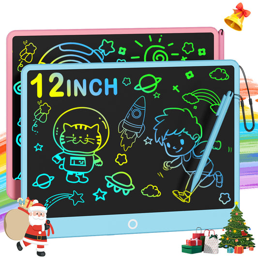 Xueyu 12 Inch Colorful Doodle Board Drawing Pad, Erasable Electronic Drawing Pads, Car Trip Educational Toys, 1 Pack