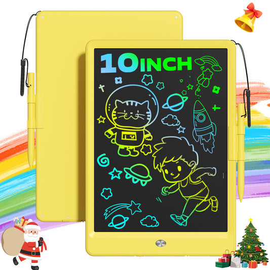 LCD Writing Tablet, 10 Inch Colorful Doodle Board Drawing Pad for Kids, Car Trip Educational Toys, Erasable Electronic Drawing Pads, Birthday Gift for Age 3 to 8 Year Old Boys Girls