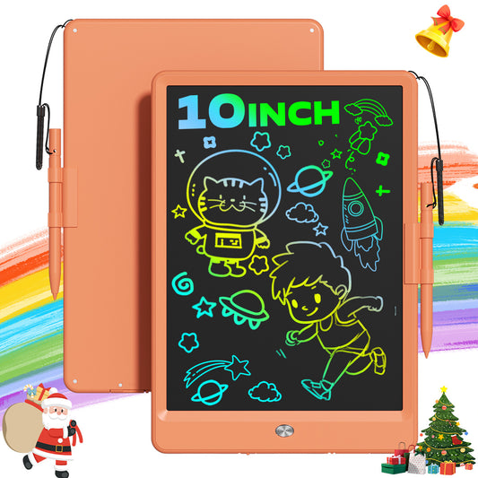 LCD Writing Tablet, 10 Inch Colorful Doodle Board Drawing Pad for Kids, Car Trip Educational Toys, Erasable Electronic Drawing Pads, Birthday Gift for Age 3 to 8 Year Old Boys Girls