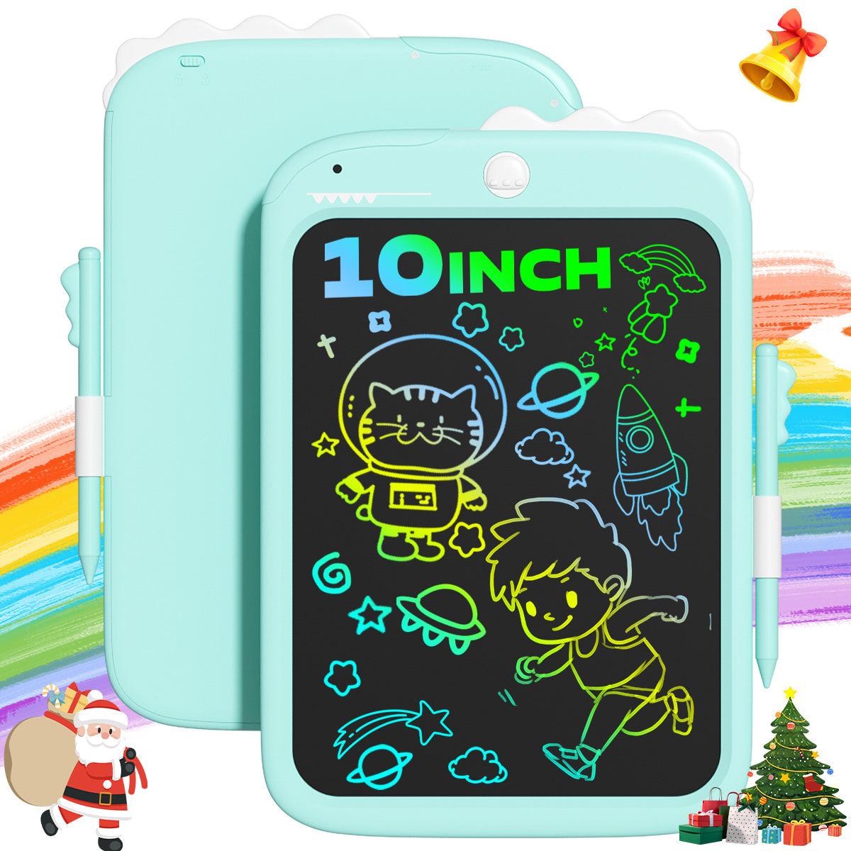 LCD Writing Tablet Doodle Board, Colorful Drawing Pad for Kids, Mess Free Coloring for Toddlers, Educational Birthday Toys Gifts for 3-9 Year Old Girls Boys