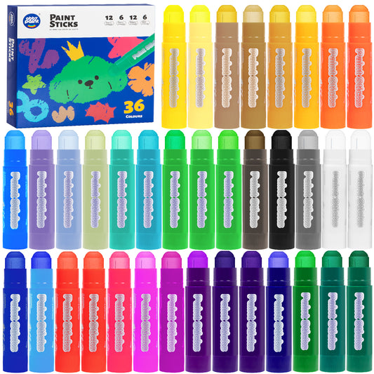 Tempera Crayon Sticks, Washable Platel Stick 36 Classic Colors, Washable Crayon Sticks, Super Quick Drying Art Gifts for Arts And Crafts Project