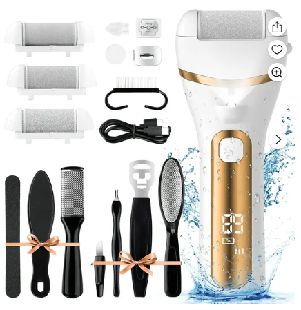 XUEYU Electric Callus Remover for Feet, 3 Speed Foot Callus Remover Kit W/ 3 Roller Heads, 14 in 1 Waterproof Pedicure Tools for Feet,Rechargeable Foot Scrubber for Dry & Crack,Professional Foot File