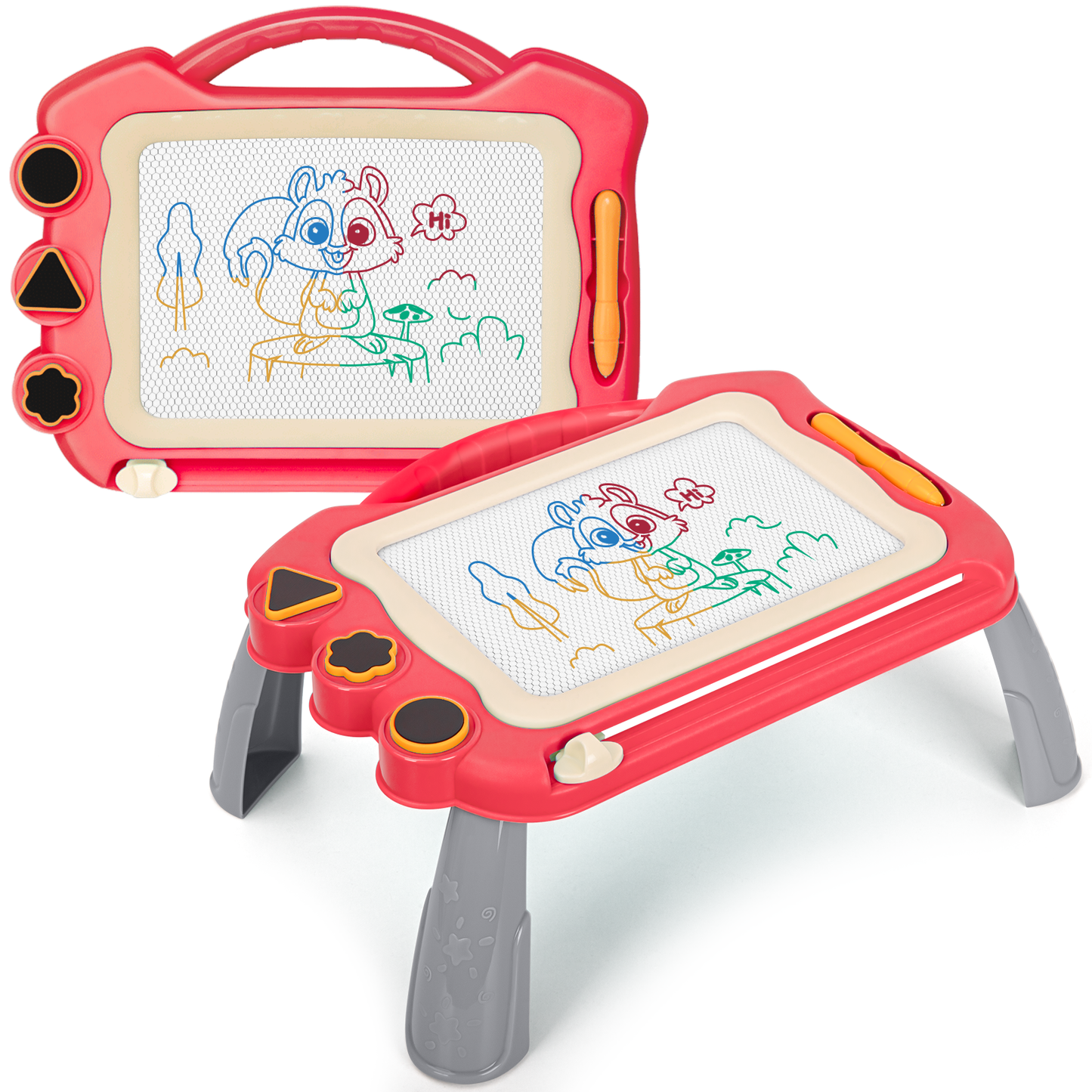 XUE000MDB002RE Xueyu Toys for 3 Year Old, Magnetic Drawing Board, Toddler Toys for Age 2 3, Writing Doodle Board, Educational Learning Baby Toy, Birthday Best Gifts (Red)