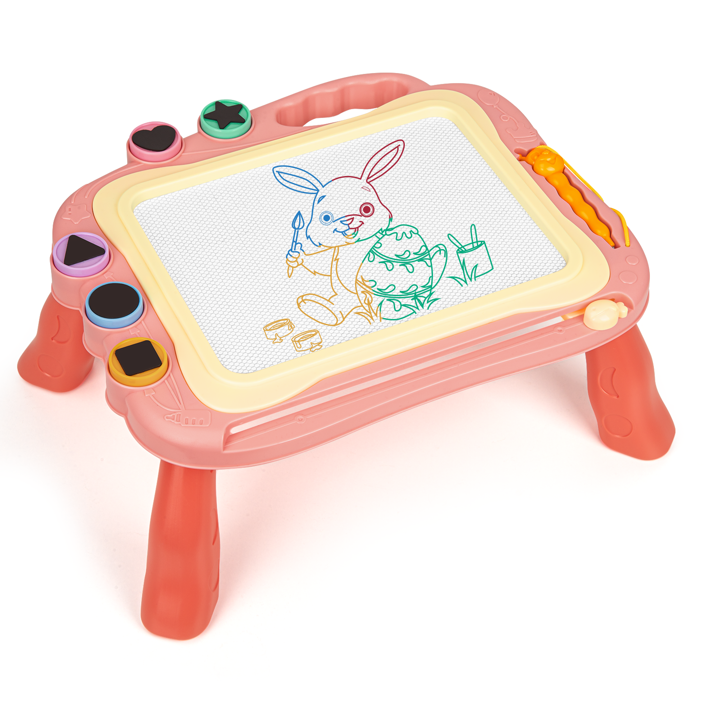 XUE000MDB001PK Toddler Toys, Magnetic Drawing Board for Toys Gift, Large Erasable Doodle Writing Pad, Learning Toy for 3 Year Old Girls Boys, Christmas Birthday Gifts (Pink)