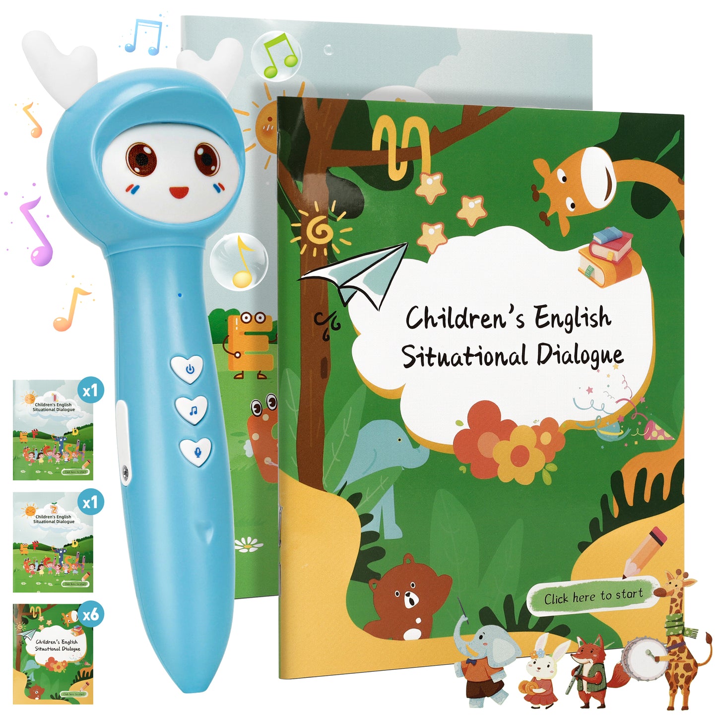 Toddler Learn-to-Read Pen (Ages 1-3), Interactive Talking Pen with 100+ Word Games – Includes Scan & Read Books | Autism Sensory Toy & Speech Therapy Tool