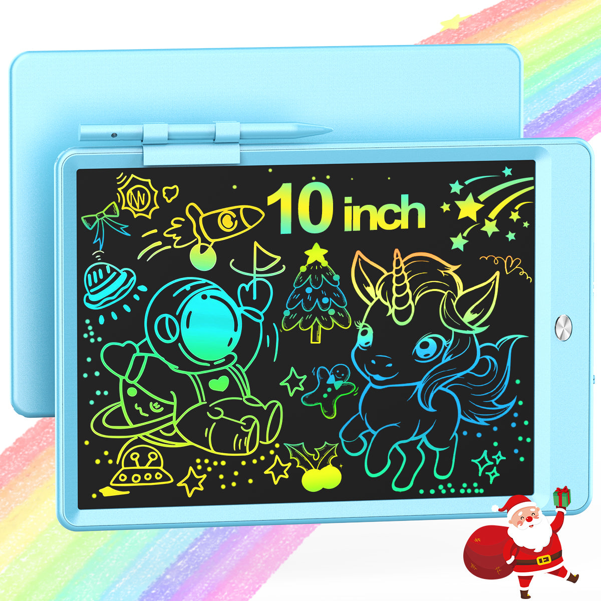 LCD Writing Tablet for Kids, 10 Inch Toddler Toys Doodle Board Drawing Pad, Reusable Educational and Learning Drawing Tablet Toys Christmas Birthday Gift for Boys Girls 3 4 5 6 7Years Old