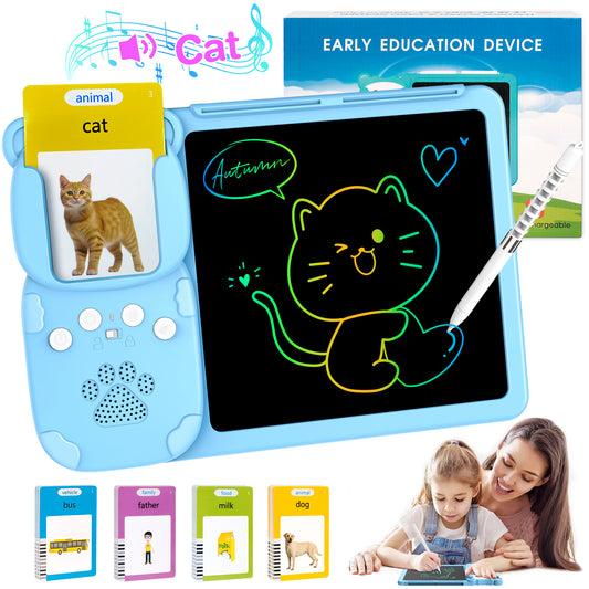 Xueyu Talking Flash Cards LCD Writing Tablet for Preschool, Animals & Nature, 224 Word
