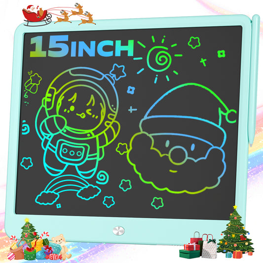 15Inch LCD Writing Tablet, Doodle Boards for Kids, Colorful Toddler Doodle Board Drawing Tablet, Erasable Reusable Drawing Pads, Educational and Learning Toys for Kids