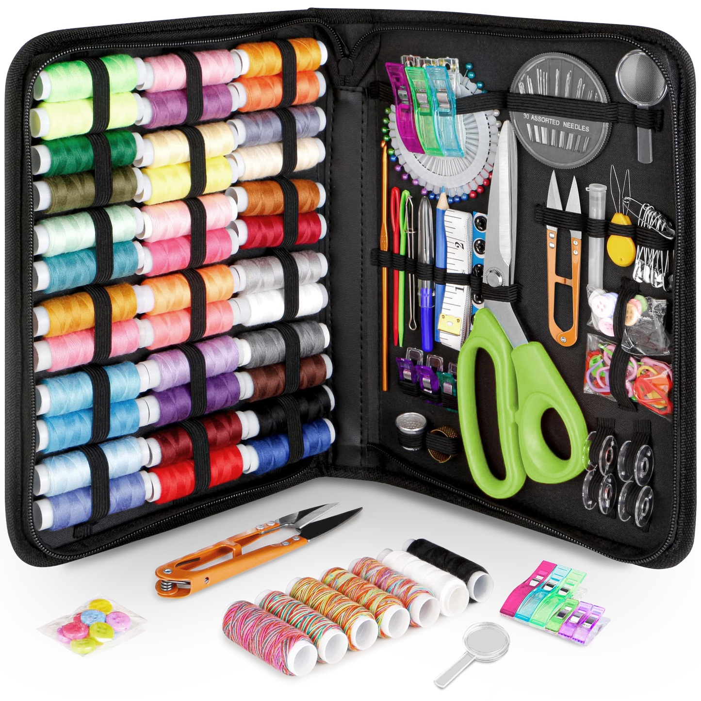 Sewing Kit for Adults, 201PCS Portable Sewing Supplies, Needle and Thread Kit with Sewing Supplies and Accessories for Kids, Beginner, Home, Travel, Emergency Repairs