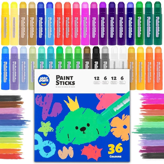 36 Colors Washable Tempera Sticks