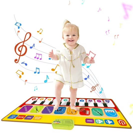 Piano Mat for Toddlers, Musical Keyboard Floor Playmat for Electronic Music Touch Play Blanket Funny Educational Toys for 1 2 3 4 5 Year Old Boy Girl Gifts
