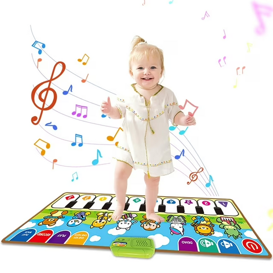 Kids Musical Piano Mats with Multiple Music Sounds,Musical Toys Baby Floor Piano Keyboard Mat Carpet Animal Blanket Touch Playmat Early Education Toys for 1 2 3 4 5 6 Year Old Girls Boys Toddlers