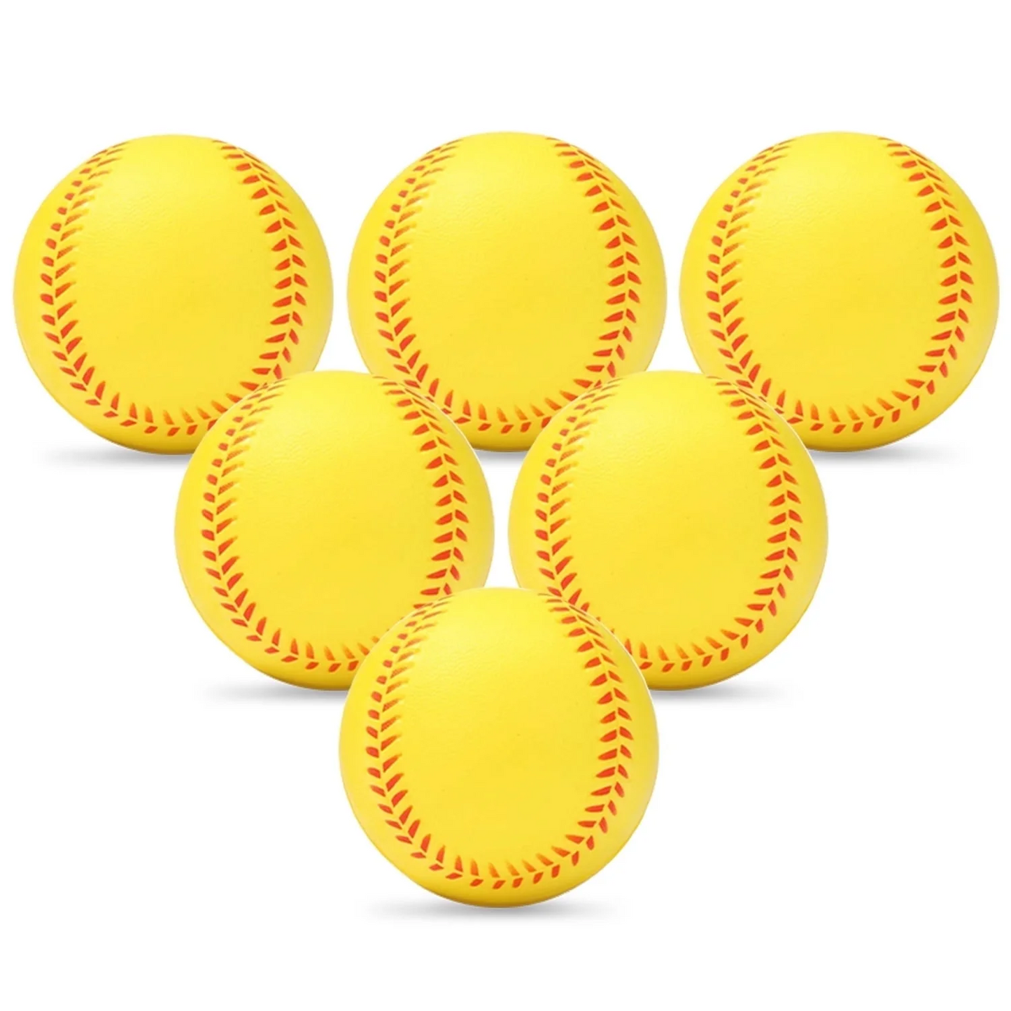 Foam Baseballs 6 Pack, Soft Baseballs for Indoor or Outdoor Play, Training Ball for Safe Throwing, Catching and Batting Practice, Baseballs for Kids