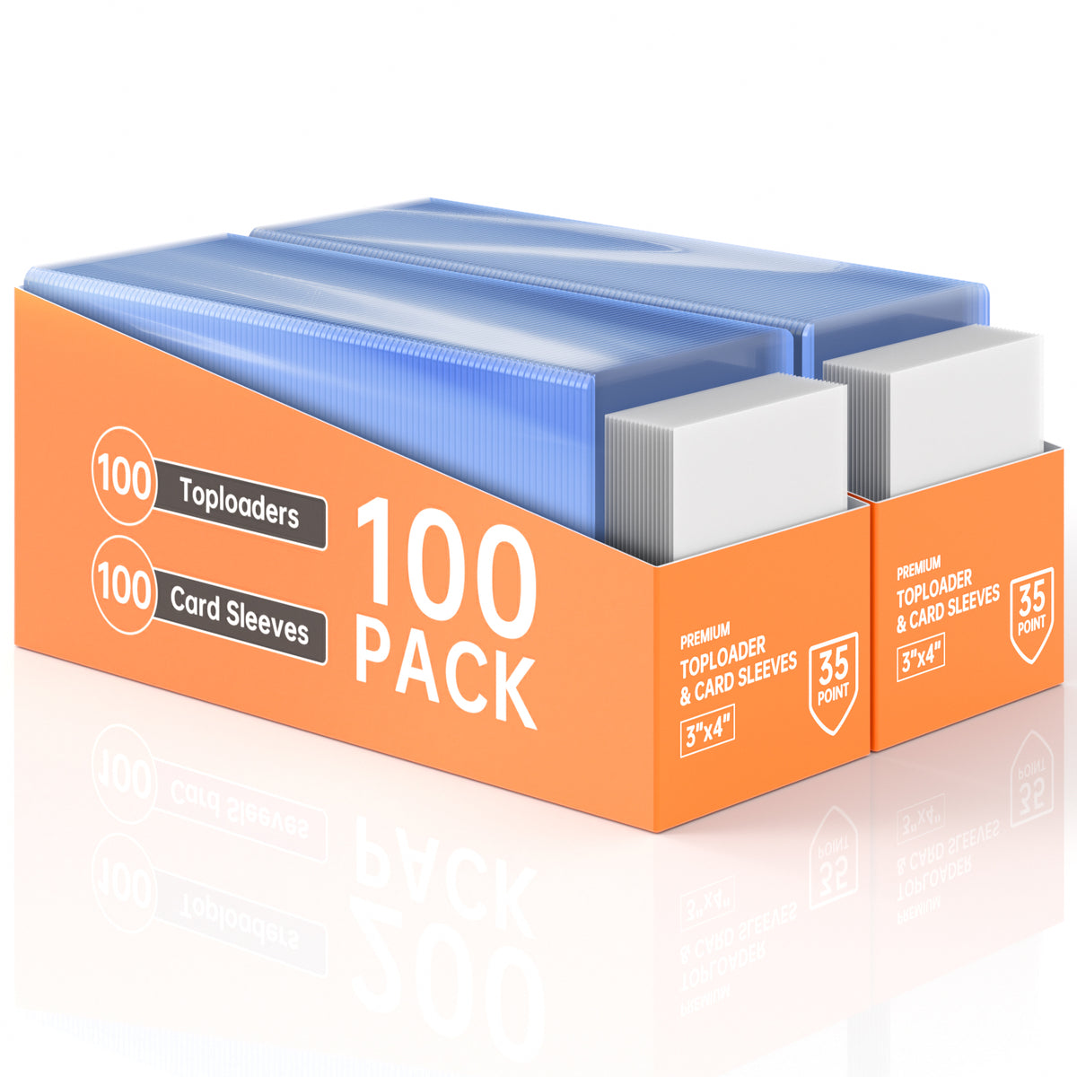 3" x 4" 400-Pack Top Loaders for Card, Card Sleeves with Anti-Scratch Surface & Durable Construction, Penny Sleeves with Ultra-Clear View & Secure Fit, Designed for Collectible Card Storage & Display
