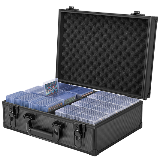 XUEYU Toploader Storage Box with Secure Lock, Sports Trading Card Organizer Hard Case for Rigid Card 35pt 3" x 4" , Waterproof Card Storage Boxes for PSA BGS SGC Graded Slabs and Top Loaders